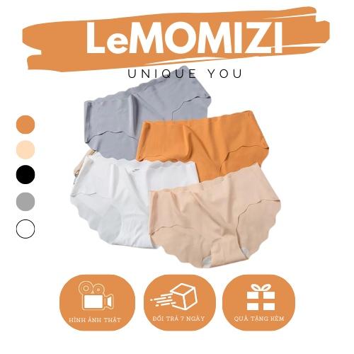 Quần Lót Nữ Đúc Su, gợn sóng LeMOMIZI cao cấp thun lạnh không đường may kháng khuẩn size M đến XXL (35-75kg)