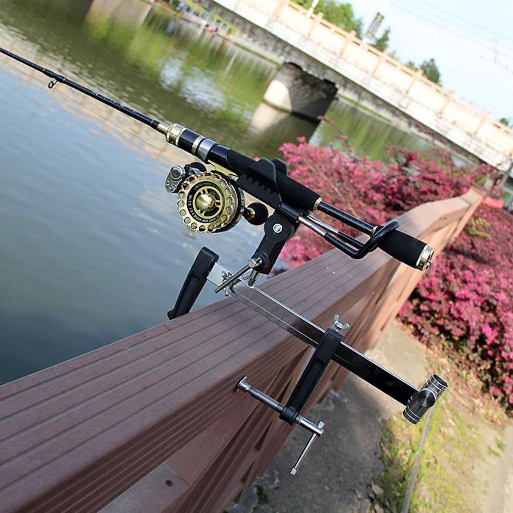 Adjustable Clamp on Fishing Rod Holder Rack Pole Bracket Fishing Tackle S