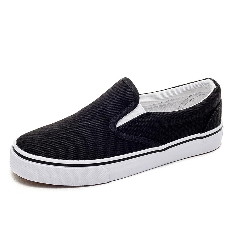 Slip on nữ - Giày lười vải nữ LEiNiER - Chất liệu vải bố 3 màu (đen), (trắng) và (đen tuyền) - Mã SP 227