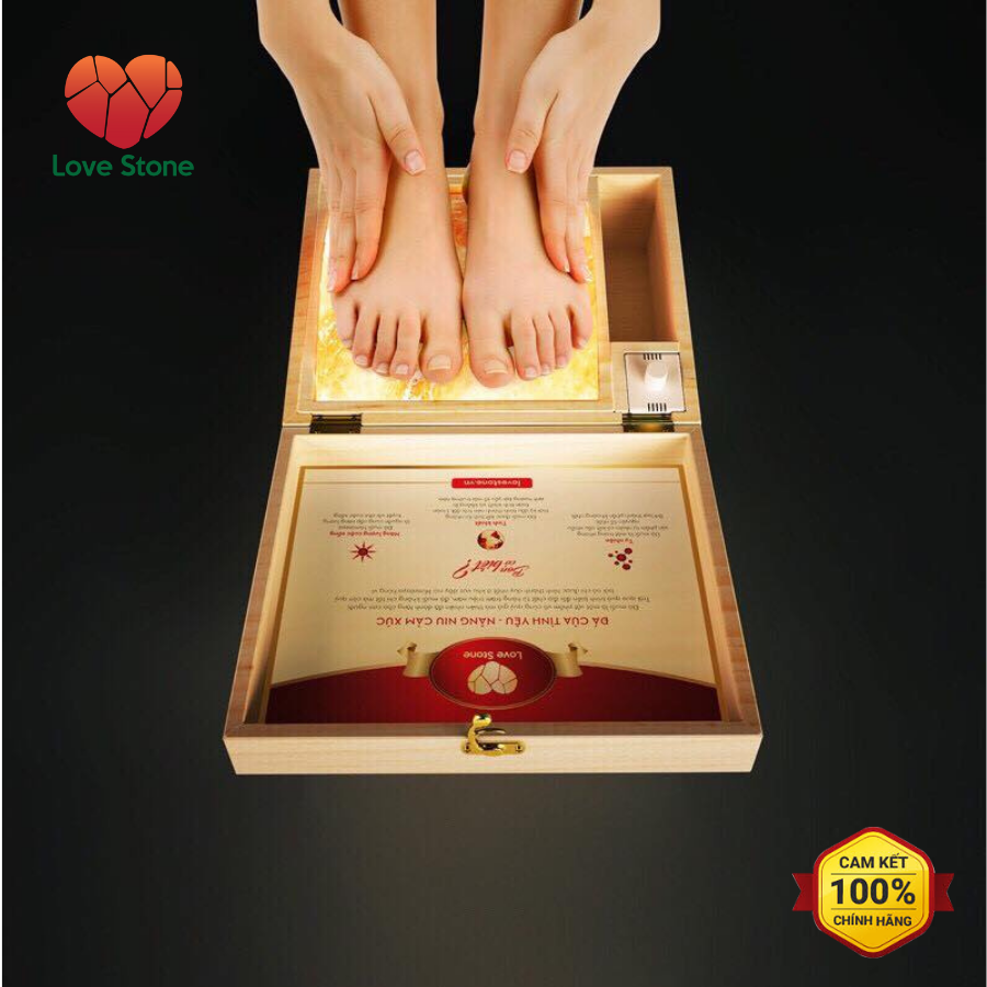 Hộp Đá Muối Massage Chân Love Stone Phiên Bản Standard (Mặt Đá Phẳng)