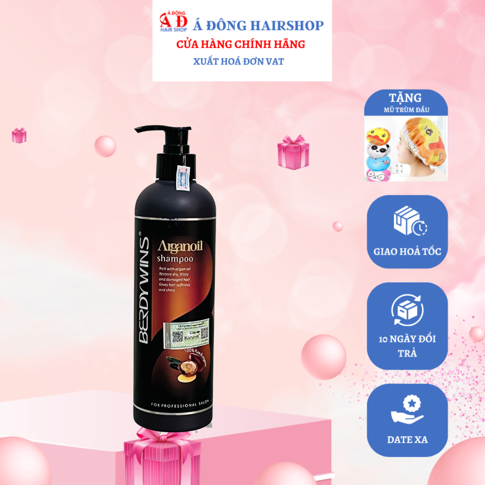 BỘ DẦU GỘI XẢ BERDYWINS ARGAN OIL SIÊU MƯỢT TÓC