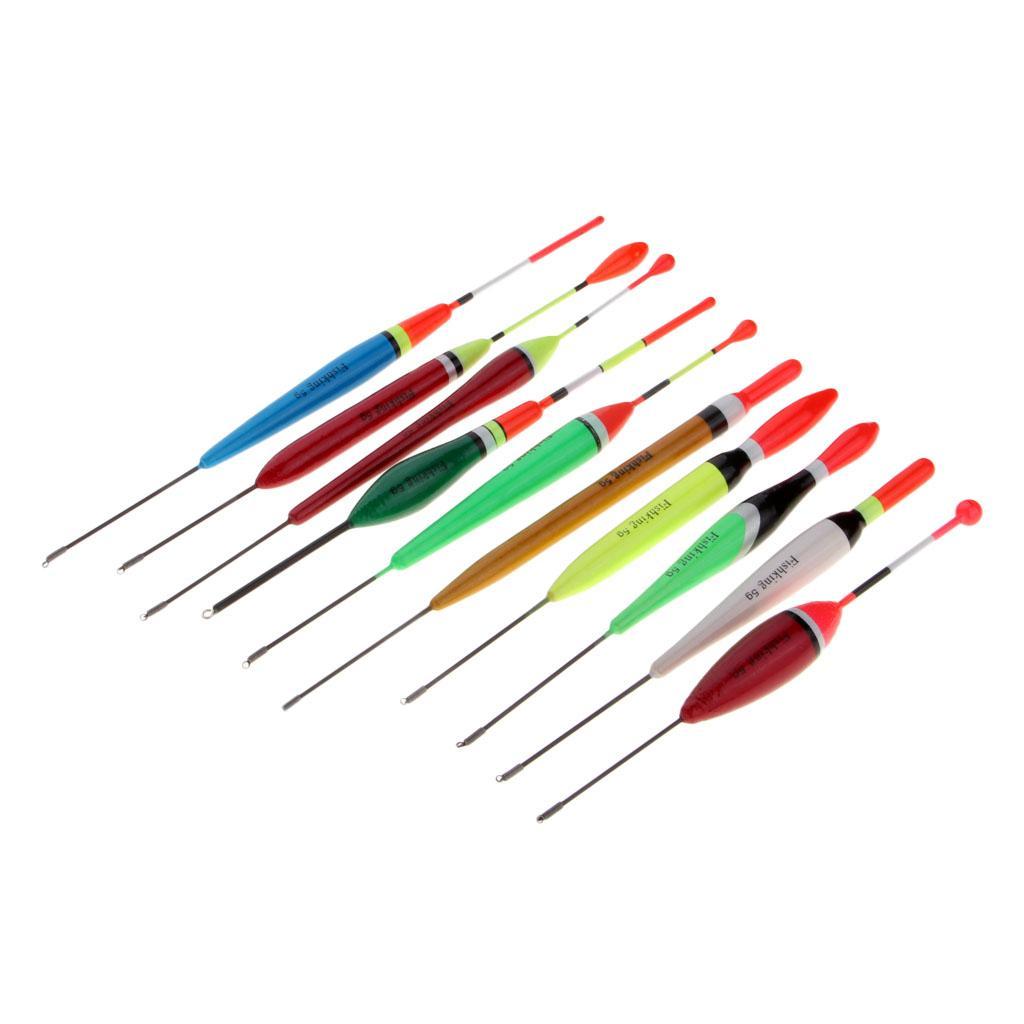 10pcs Fishing Balsa Wood Floats Bobbers Buoy Carp Coarse Fishing