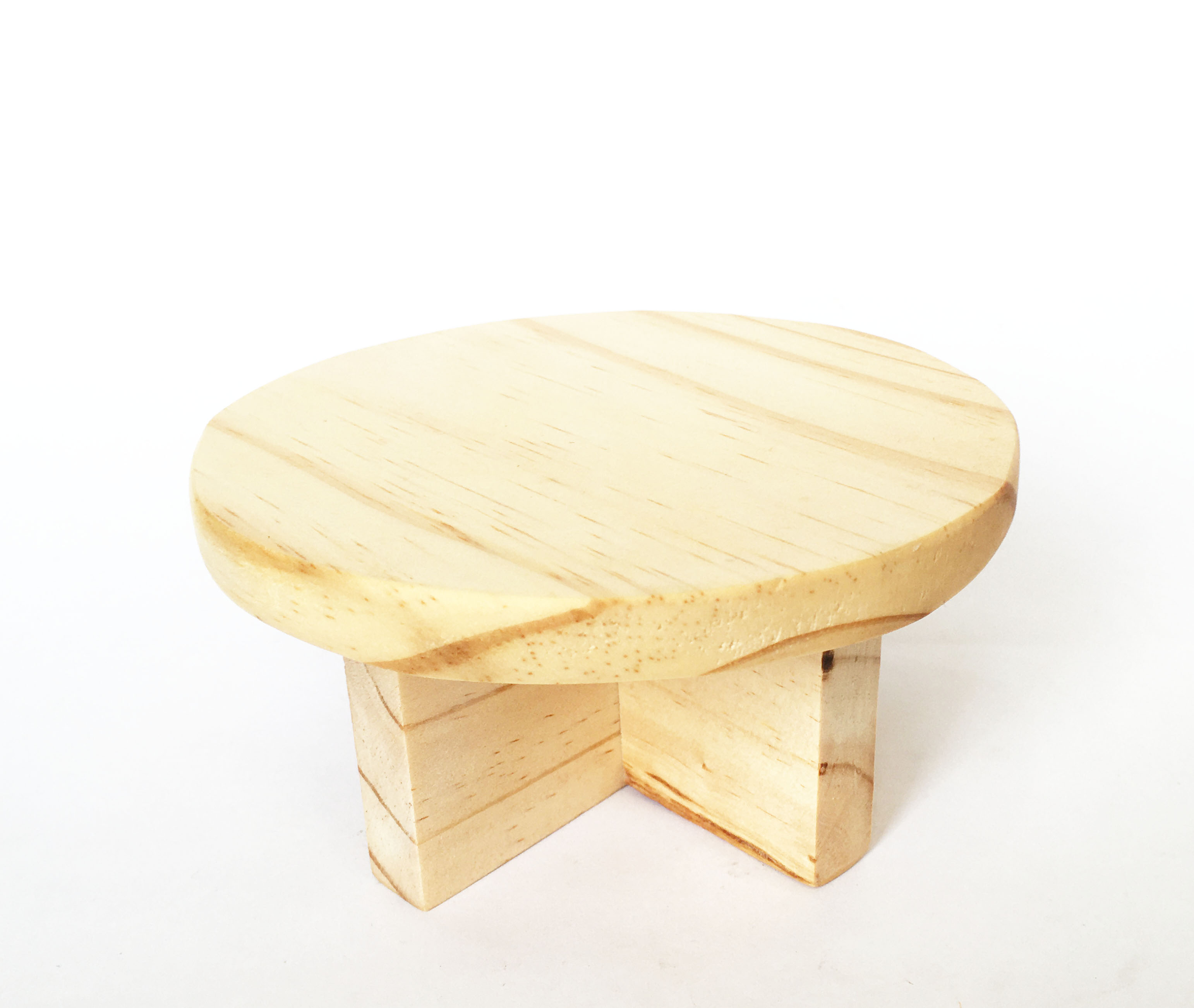Chân gỗ , Đôn gỗ, bàn tròn mini từ gỗ thông dùng kê chậu, trang trí, decor
