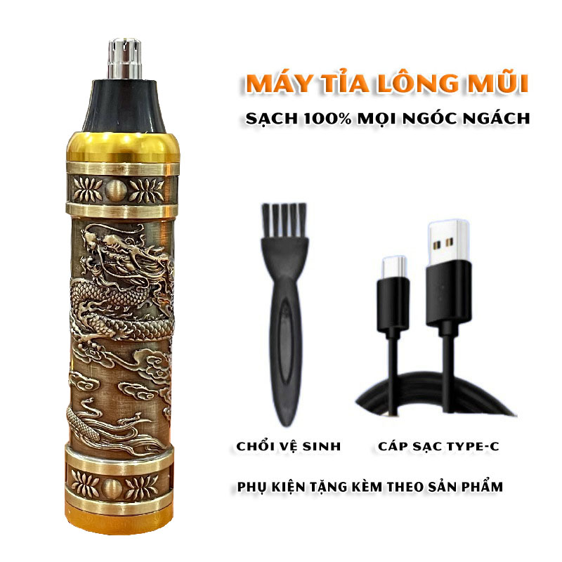 Dao tỉa lông mũi mini sạc pin cạo sạch mọi góc ngách, thiết kế cổ điển độc đáo