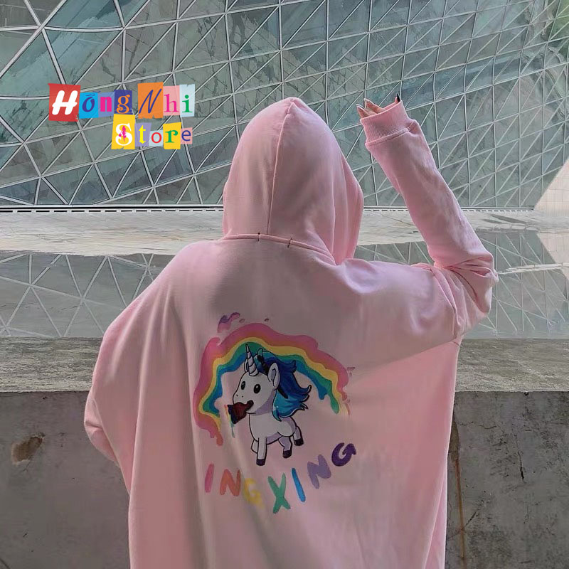 Áo Khoác Hoodie Zip In Hình INGXING Oversize Ulzzang Unisex Dáng Rộng - MM