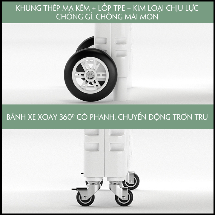 Xe Đẩy Hàng Gấp Gọn Có Bánh Xe. Thùng Đựng Đồ Di Động Siêu Thị Tiện Ích