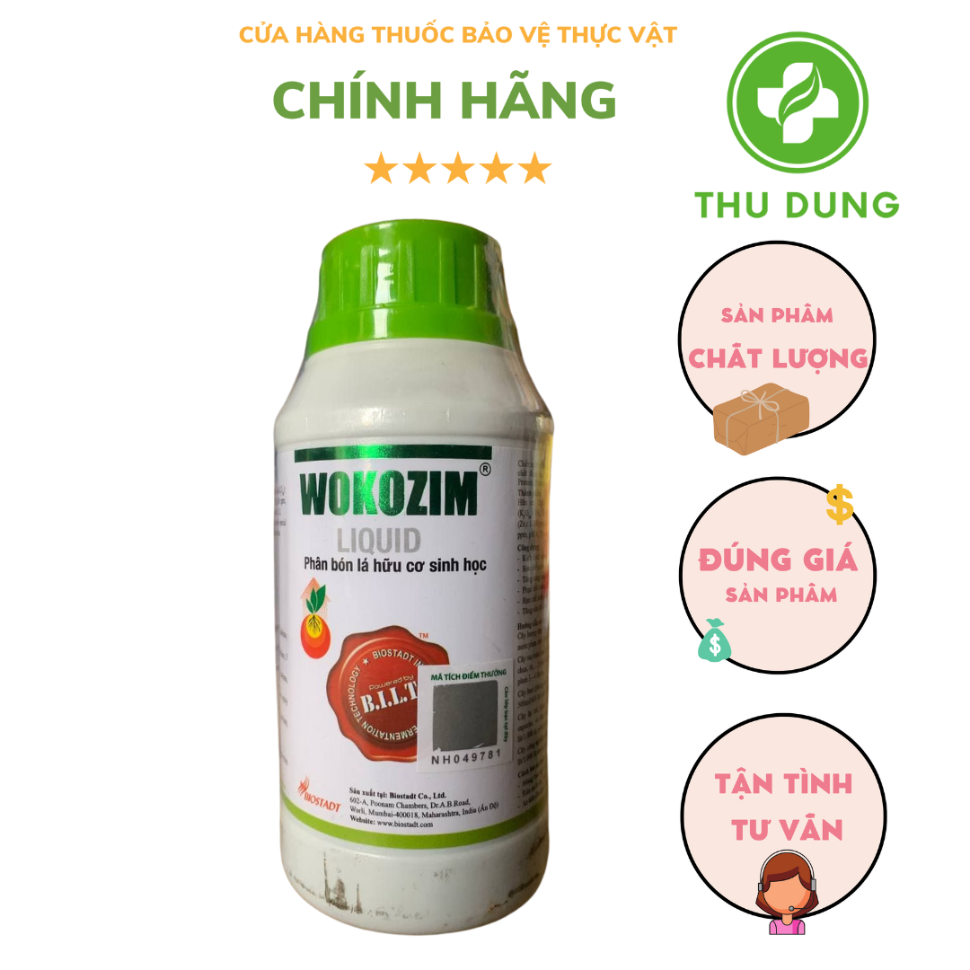 Wokozim Thay thế dần Ure, DAP, NPK Kích thích phát triển rễ, ra hoa đậu trái.