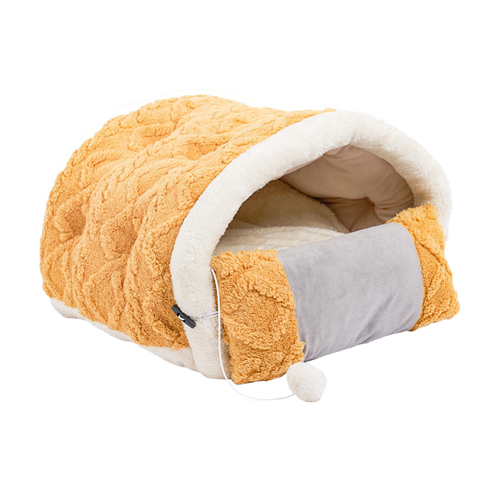 Cave Pet Dog Bed Tent Blanket Hut Sleeping Pad Nonslip Kitty Cat Warm House