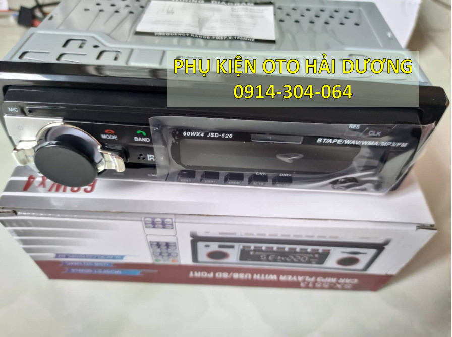 Đầu nghe nhạc MP3 Bluetooth cho ô tô tả DC12-24V 1068BT