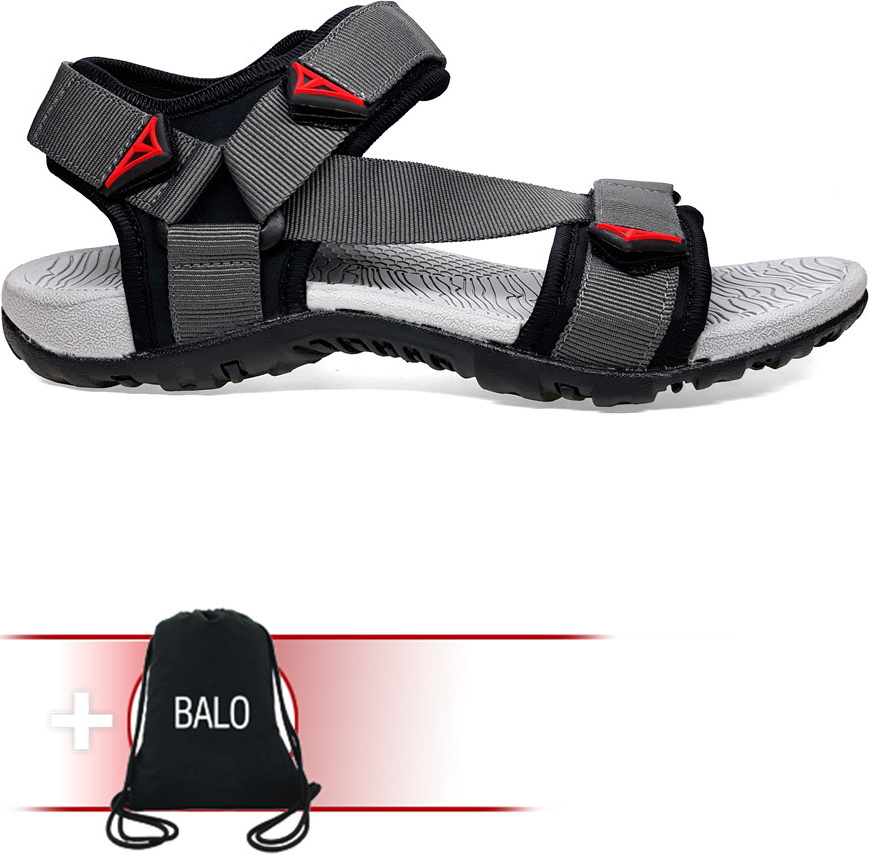 Giày Sandal Việt Thủy Quai Chéo VT2 - Xám  - Tặng Kèm Balo Túi Rút Đặc Biệt