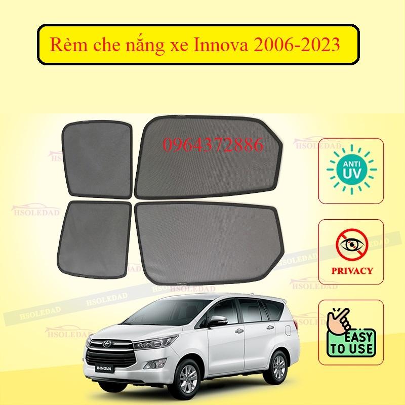 Rèm che nắng nam châm cho xe Toyota Innova 2006-2023 bộ 4 tấm cho 4 cửa, hàng loại 1 cao cấp nhất, vừa khít kính