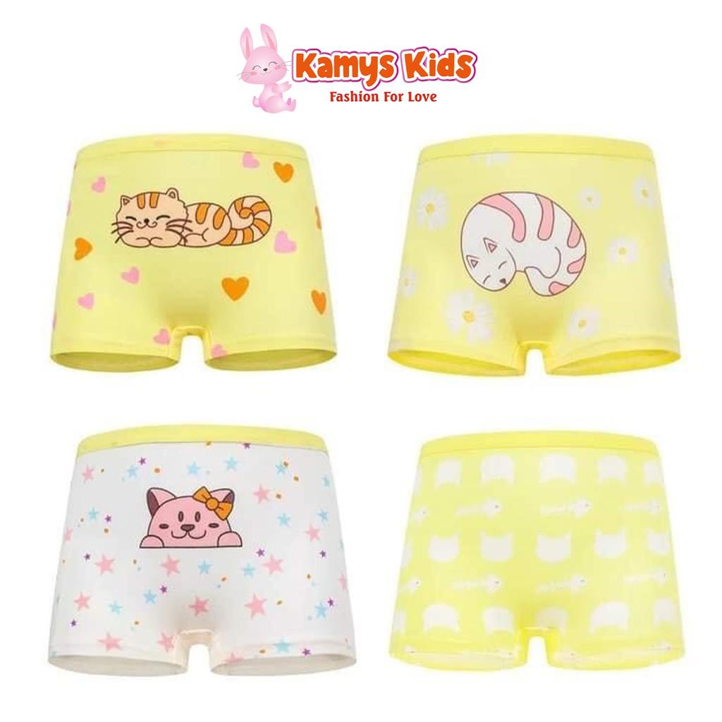 Quần chip đùi cotton trẻ em cho bé gái KAMYSKIDS có size từ 1-8 tuổi