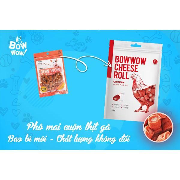 Bánh Thưởng cho chó, Bánh BOWWOW Phô Mai Thịt Gà - 100g. Snack cho chó - Bowwow Hàn Quốc.