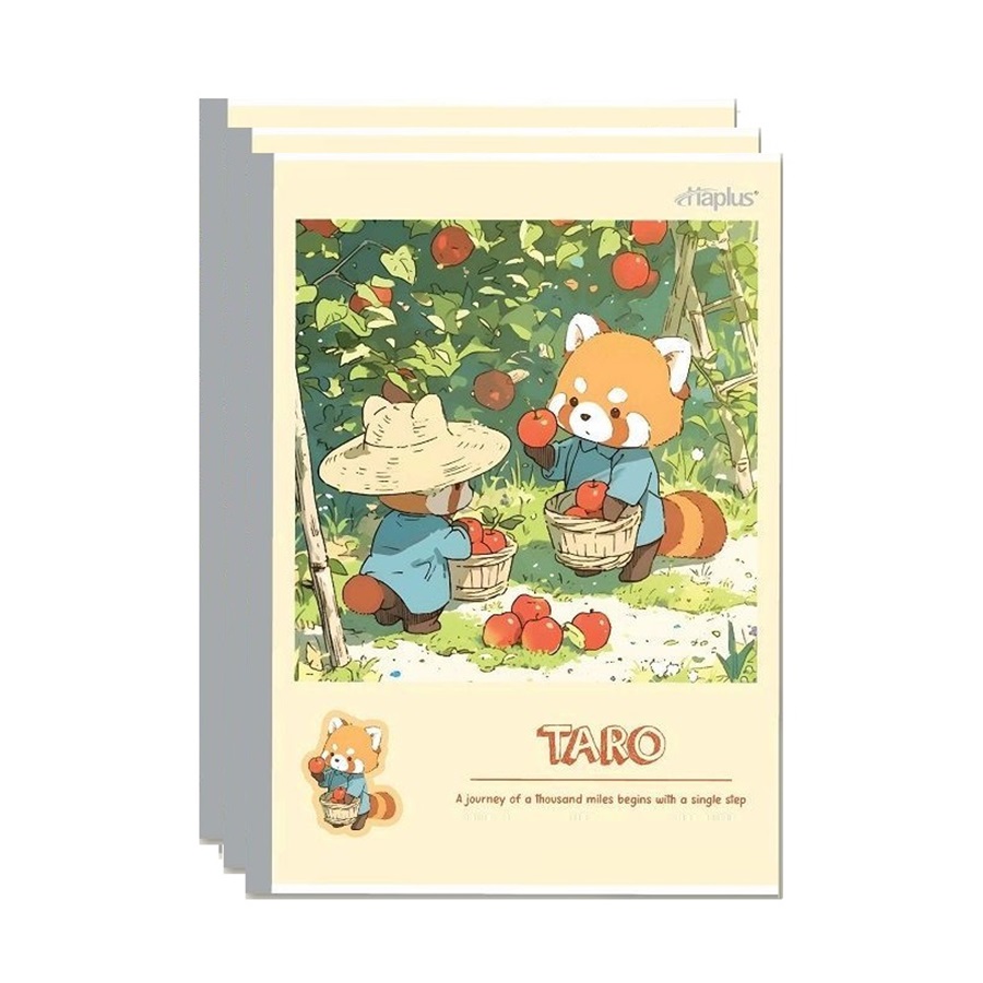 Lốc vở kẻ ngang dán gáy Haplus Taro / Tập sinh viên Hải Tiến 9066 / 9073 / 9080