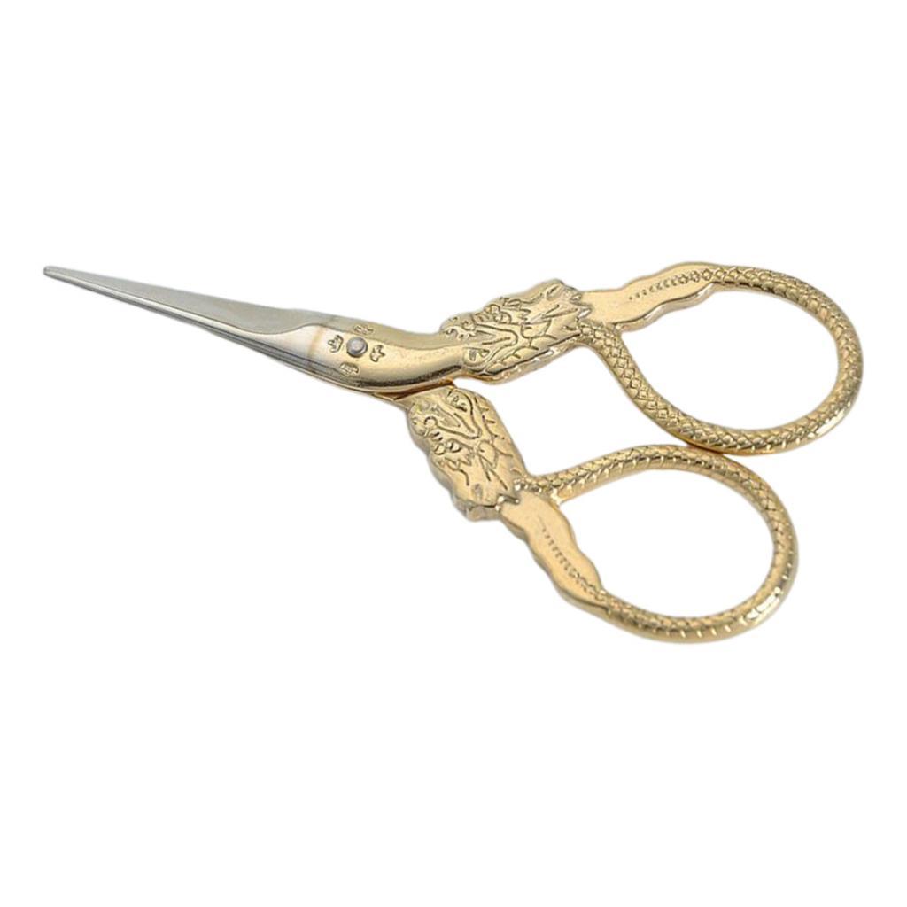 Vintage Dragon Pattern Sewing Scissors Trimming Dressmaking Shears Cross Stitch Stainless Steel Tailor Scissors for Sewing Embroidery Fabric