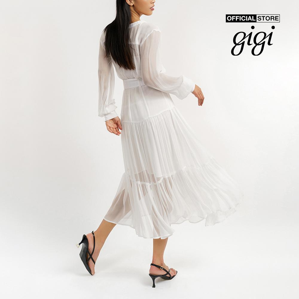 GIGI - Đầm midi phom suông 2 lớp hiện đại G2102D221178