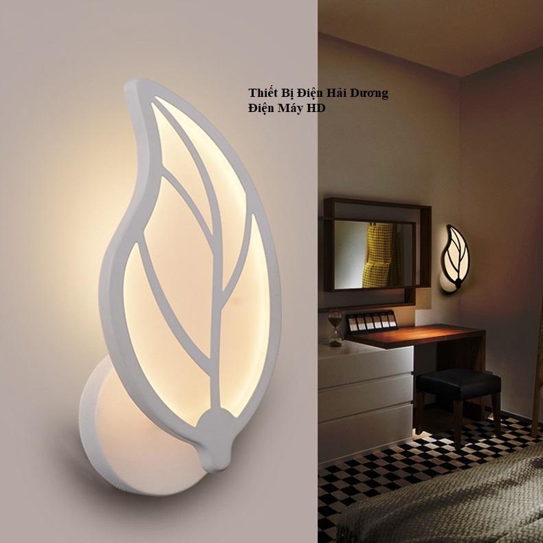 Đèn trang trí gắn tường hình lá NT601 3 chế độ ánh sáng Trắng - Vàng - Trung Tính