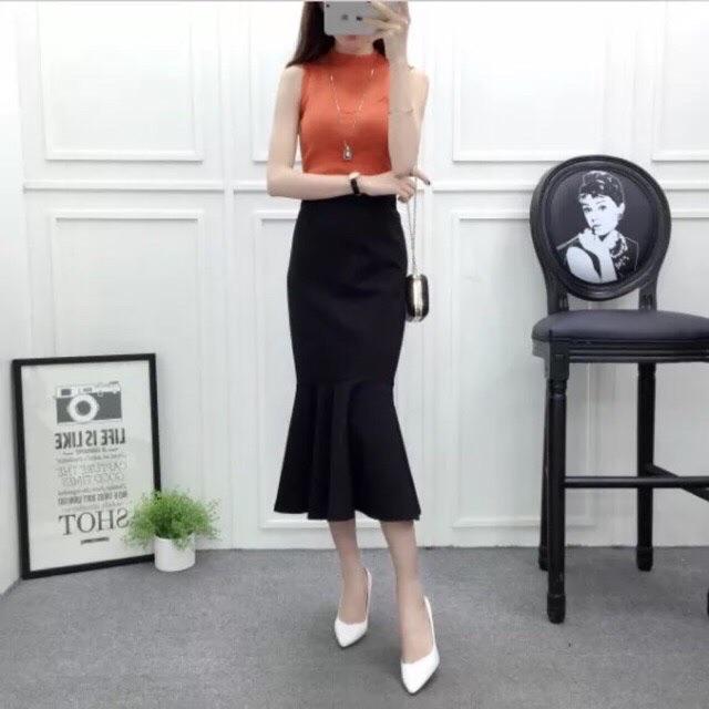 Chân Váy Đuôi Cá Bút Chì Dáng Dài 70cm