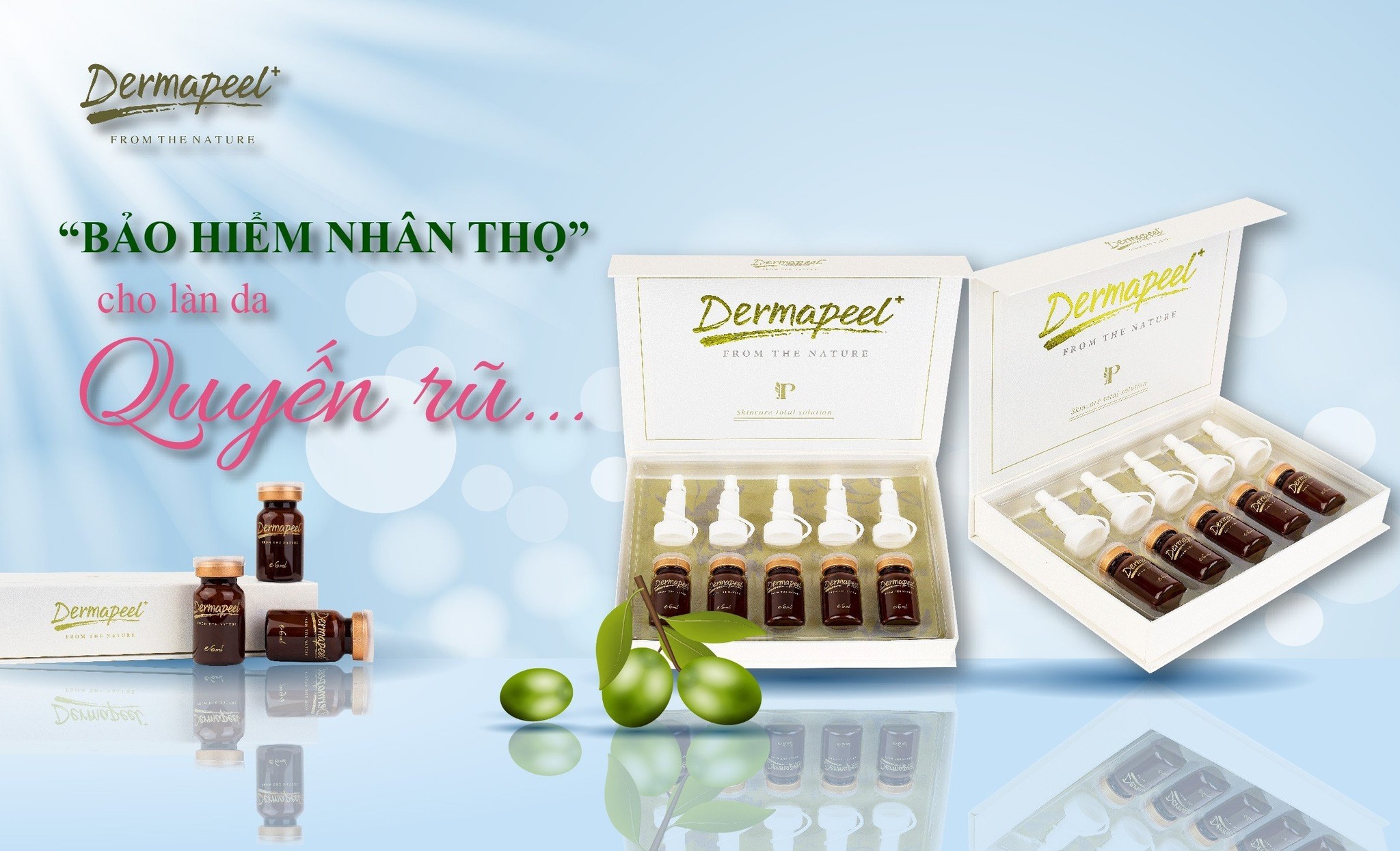 Tảo Trứng Cá Tuyết Dermapeel 1 lọ 6ml Giảm sưng, se cồi mụn, ngừa mụn tái phát Hạn chế thâm sạm sau mụn, da trắng hồng đều màu