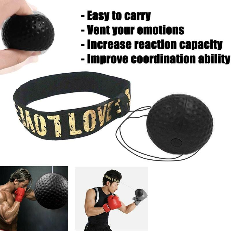 Đầu đấm bốc bóng đào huấn anh ấy Boxing Ball Phản ứng bóng đàn hồi Bóng treo trẻ em Người lớn Hộ gia đình Huấn luyện Boxing Ball Màu sắc: Đen: Đen