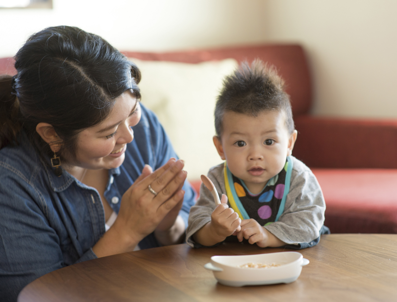 Khay ăn dặm TLI Richell Nhật Bản - bước 2 thiết kế hỗ trợ cho bé tập tự ăn | Baby