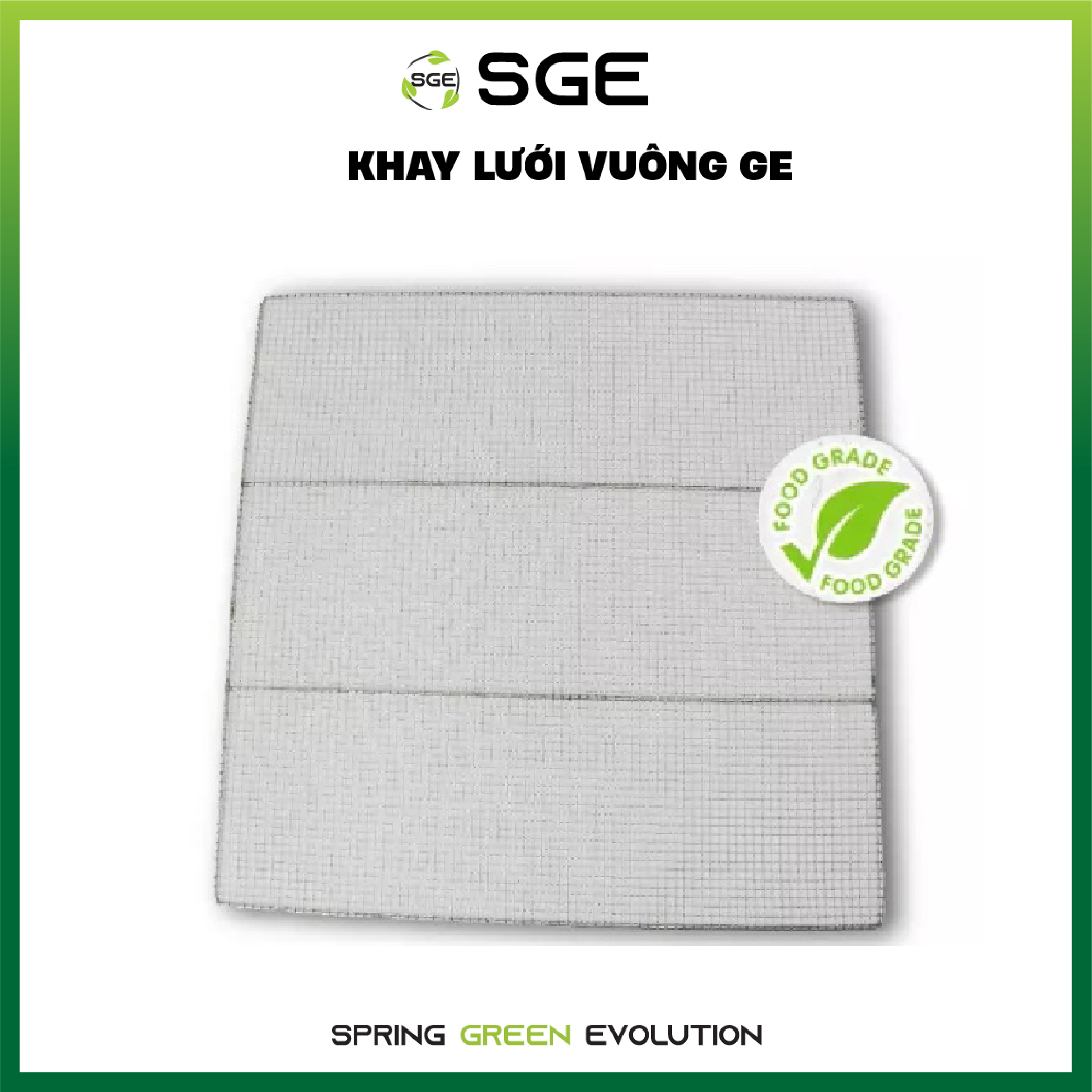 Khay Lưới Vuông Tủ Sấy Thực Phẩm GE Kích Thước 55x55cm. Làm Từ Thép Không Rỉ Cao Cấp. Nhập Khẩu Chính Hãng Thái Lan