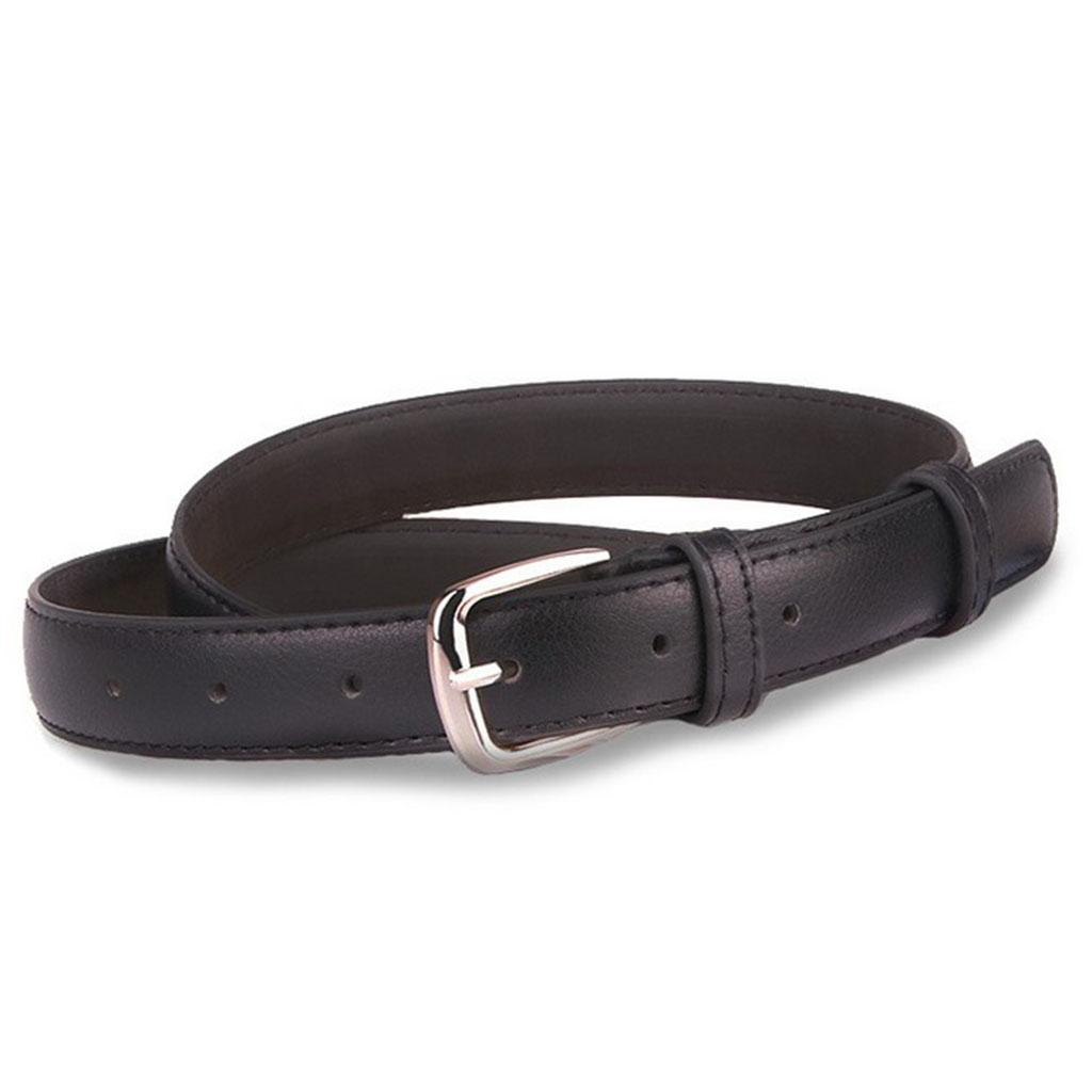 Womens Fashion Casual Belt PU Leather Waist Belt Single Prong Buckle Belt