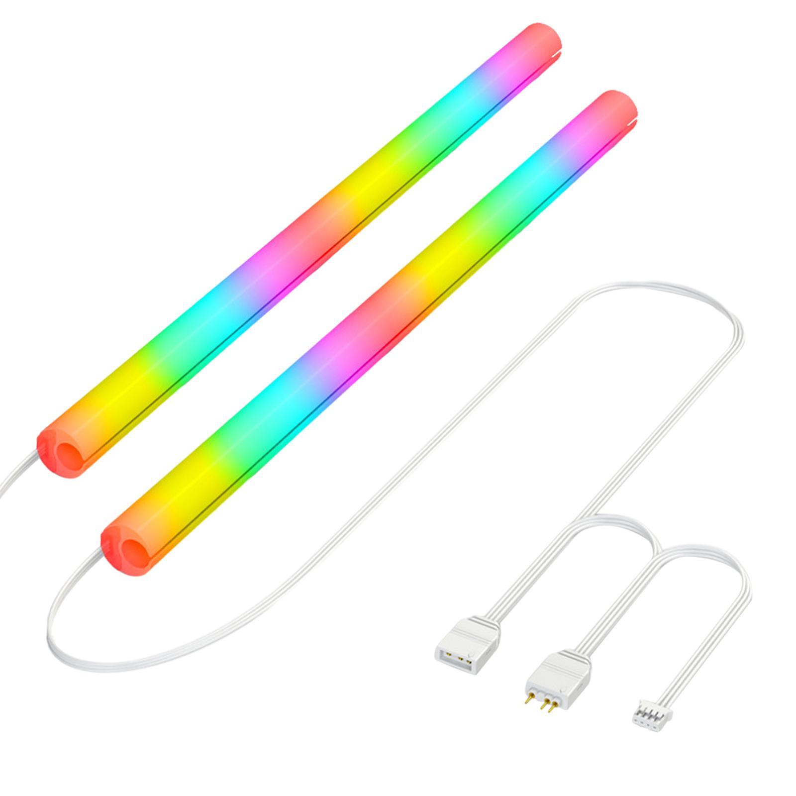 2Pcs Water Cooling Tube Sleeve 3Pin 4Pin for Desktop Computer Gaming Case PC