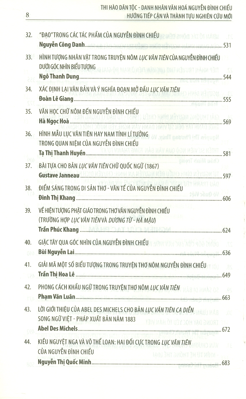 Thi Hào Dân Tộc - Danh Nhân Văn Hoá Nguyễn Đình Chiểu - Hướng Tiếp Cận Và Thành Tựu Nghiên Cứu Mới