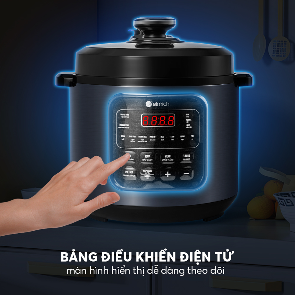 Nồi áp suất điện tử Elmich PCE-8571 - Hàng chính hãng