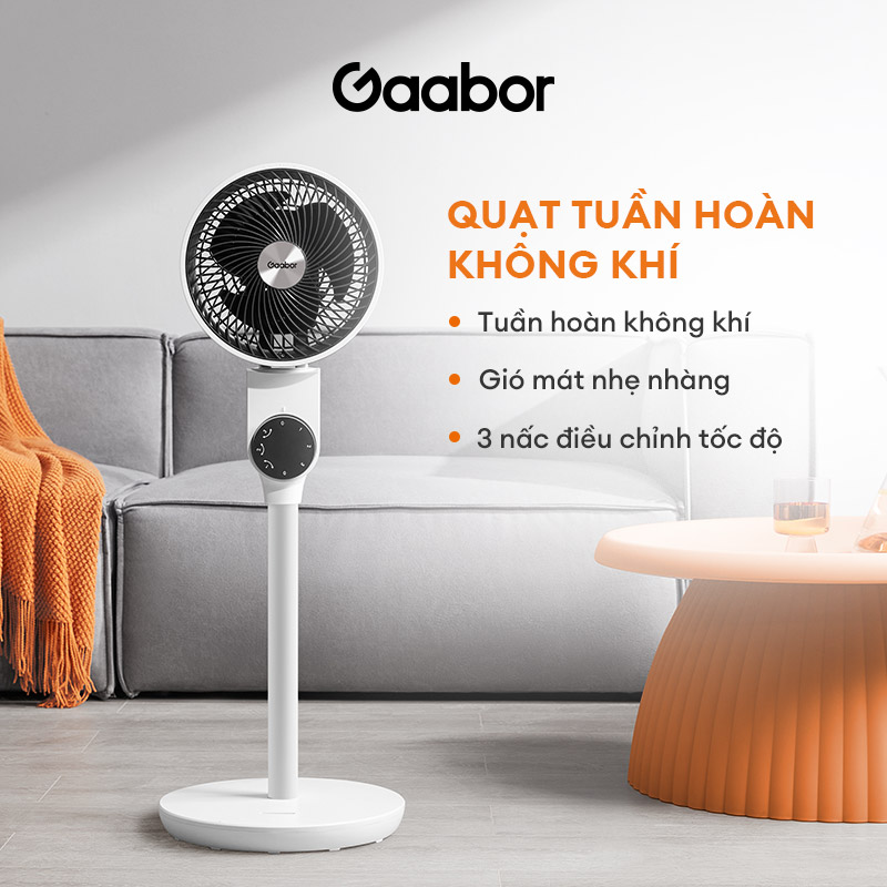 Quạt tuần hoàn không khí Gaabor GFD-N240A gió đối lưu độ ồn thấp - Hàng chính hãng