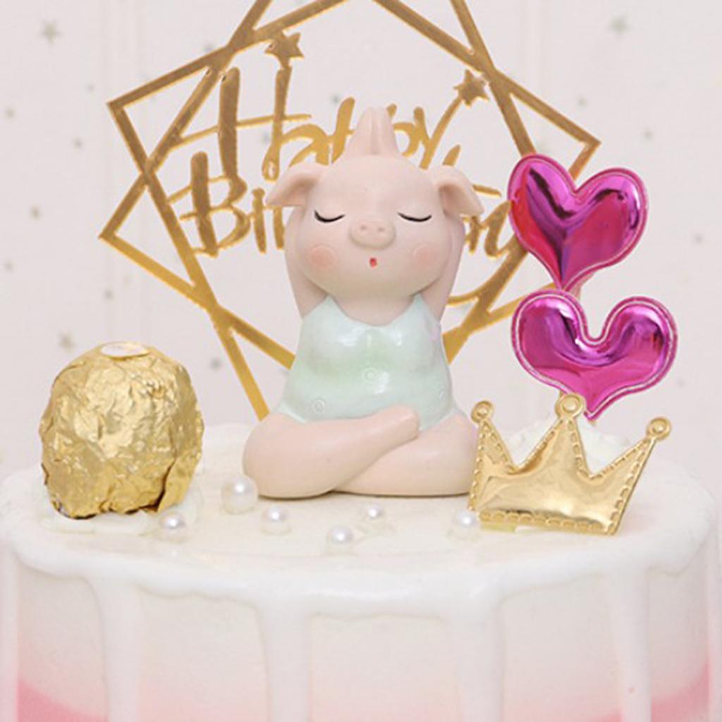 Resin Creative Cartoon Yoga  Decor  Statue for Micro Fairy Garden Decoration Ornaments