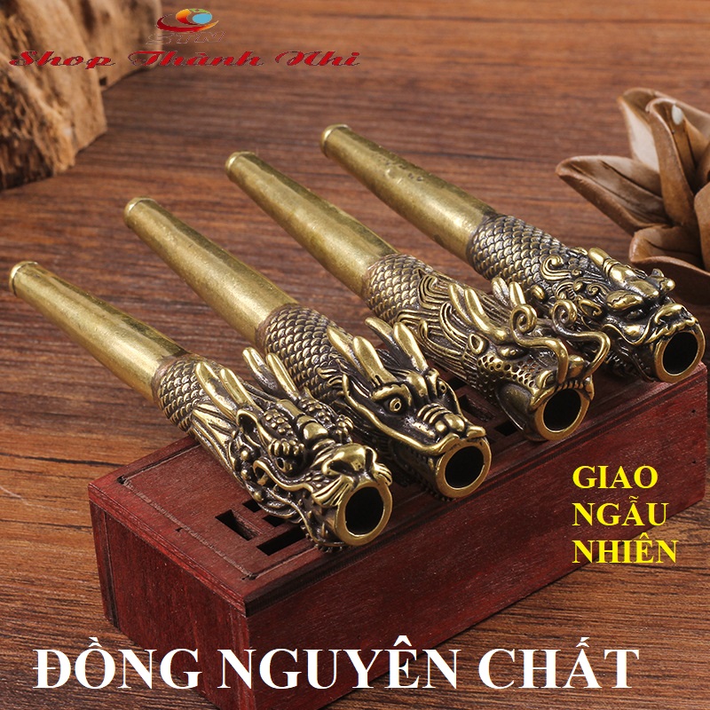 Tẩu thuốc Rồng bằng đồng nguyên chất cực kỳ đẹp gắn điếu ( KIỂU GIAO NGẪU NHIÊN) | Shop Thành Nhi