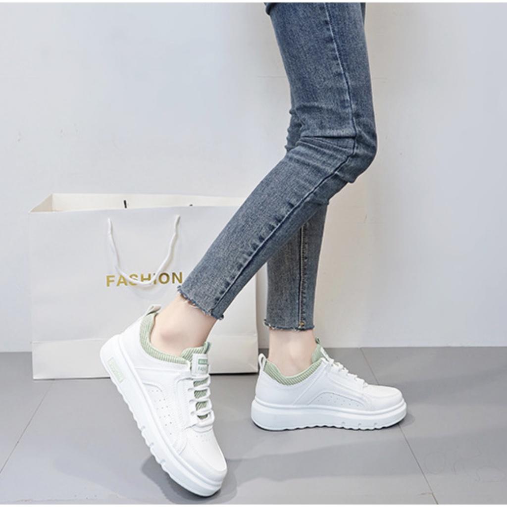 Giày nữ thể thao sneaker phối đơn giản đế nhẹ dễ phối đồ MS 105