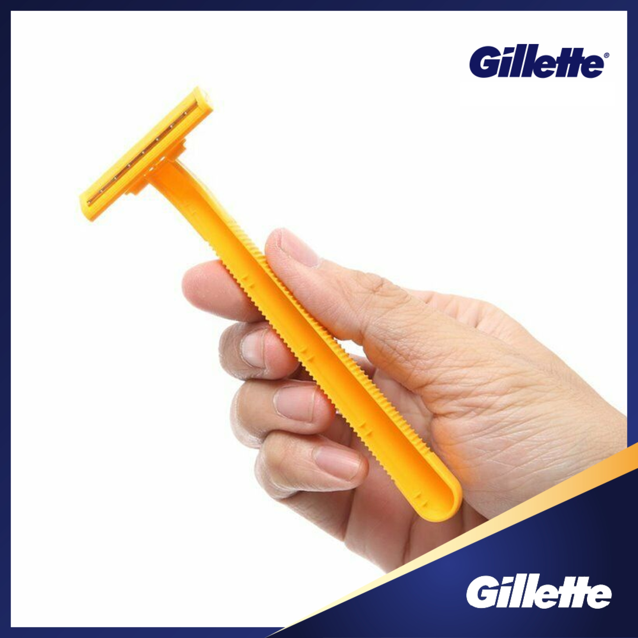 Dao cạo râu tiện lợi Gillette Superthin Cán vàng + cán xanh Vỉ 24 cây