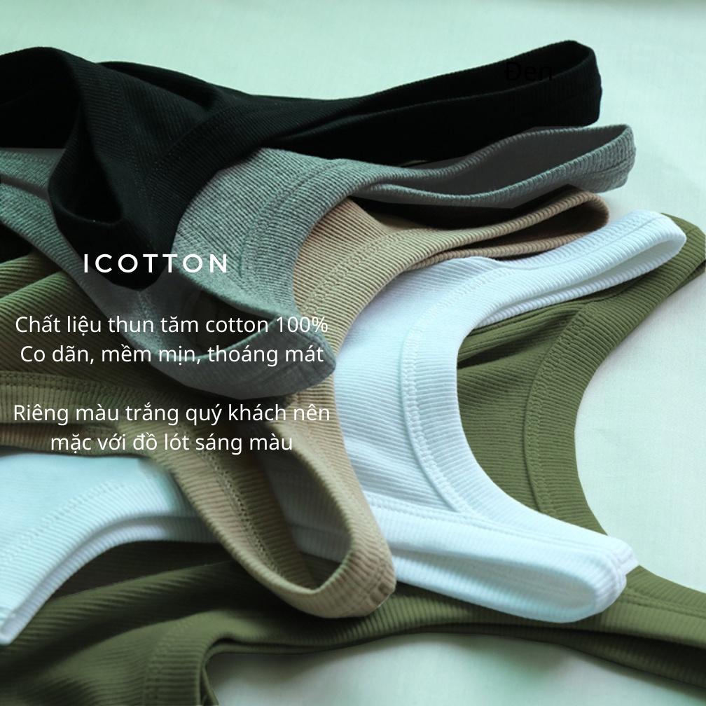 Áo ba lỗ nữ ️ Icotton ️ Áo tanktop dáng ôm vừa 100% cotton cực đẹp, mát