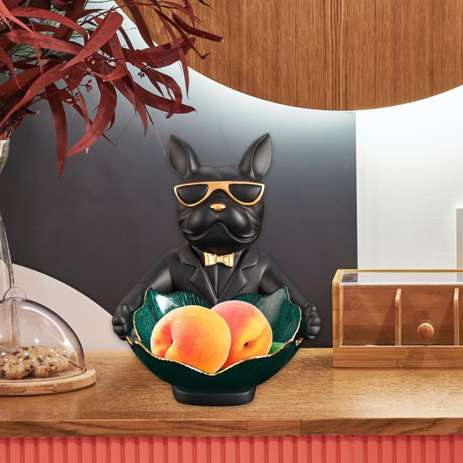 Adorable Dog Figurine Storage Snacks Chocolate Holder Home Decoration