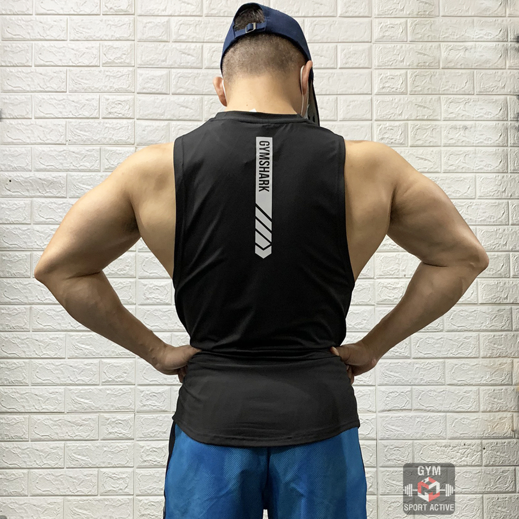 Áo tank top nam thể thao ba lỗ tập gym thoáng mát chất thun lạnh 4 chiều tank Gymshark