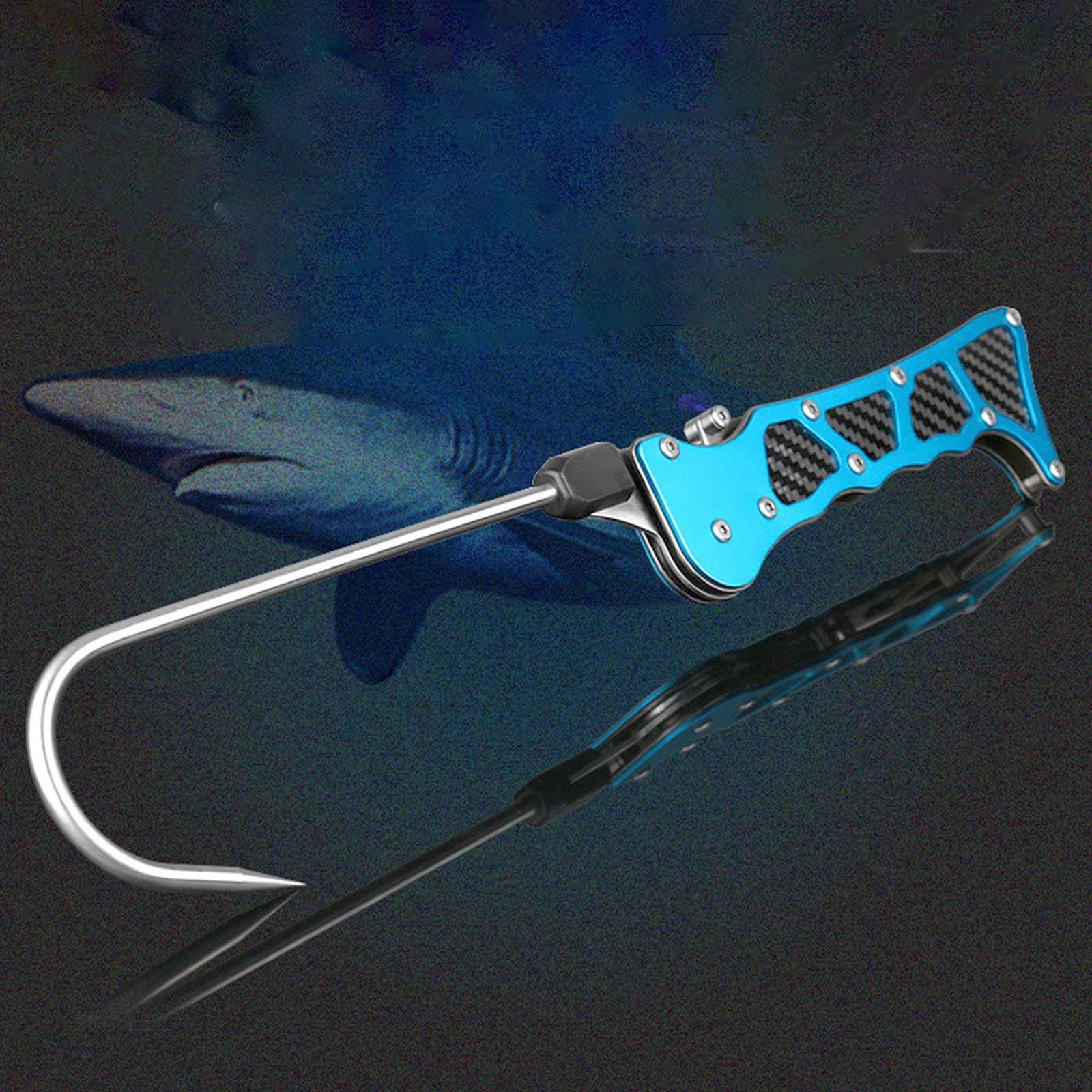 Fishing Gaff Fish Gripper Foldable with Spear Hooks Fish Lip Gripper Fishing Grip Tool