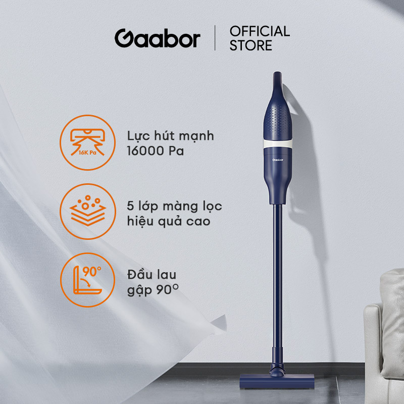 Máy hút bụi cầm tay Gaabor GVCW-M16Y02 dòng DEEP SEA cao cấp, lực hút 16000Pa mạnh mẽ - Hàng chính hãng