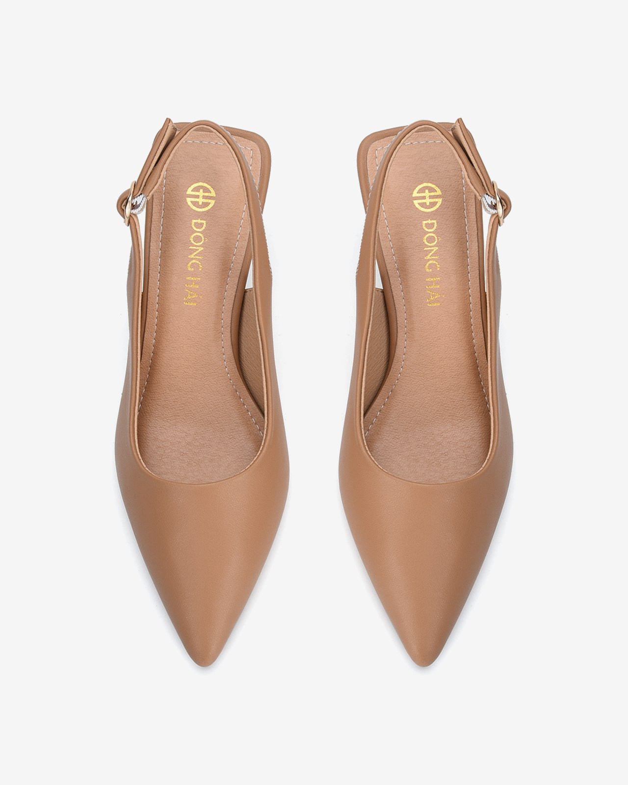 Giày cao gót nữ Đông Hải thiết kế Slingback mũi nhọn thanh lịch gót nhọn nữ tính cao 7cm vừa phải -  G5808