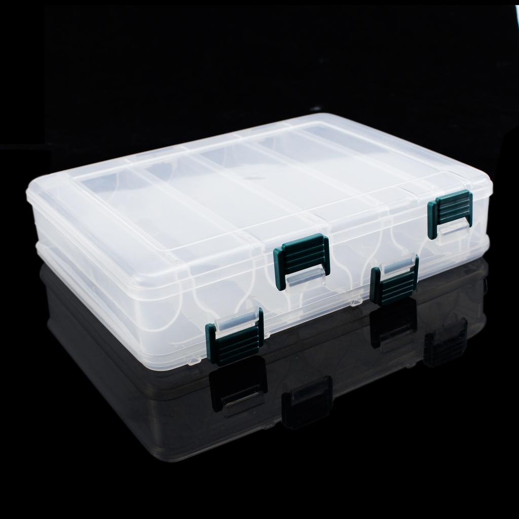 Fishing Tackle Box Double-sided Durable Fishing Tools Case with Dividers