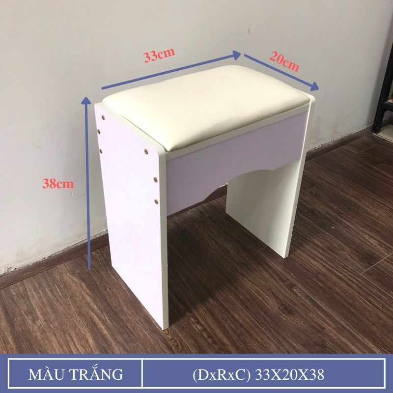 Ghế không tựa ngồi bàn trang điểm phù hợp với mọi không gian