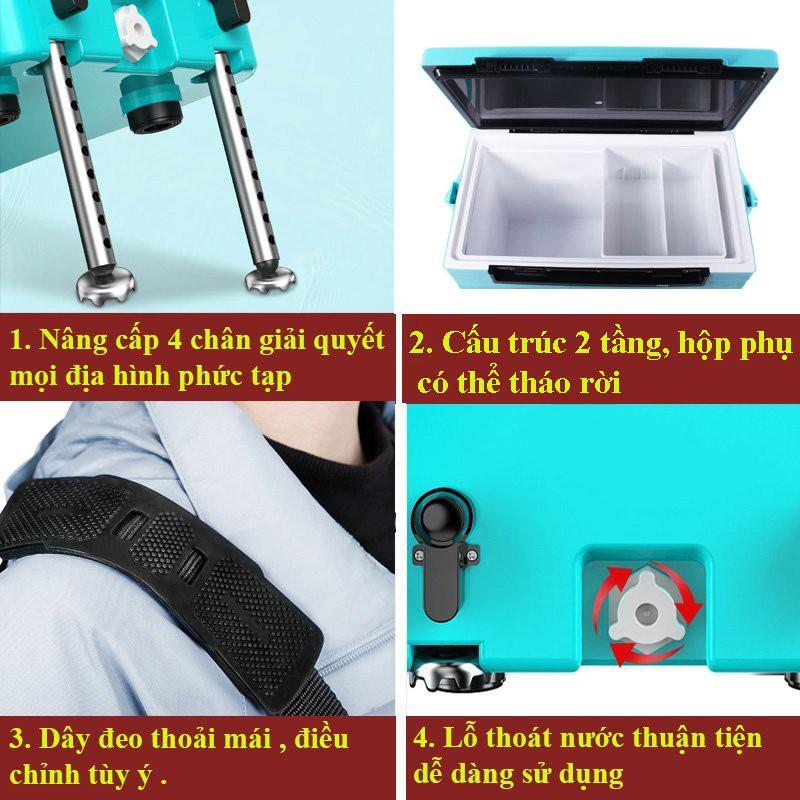 Thùng Câu Đài BENNUO J9 Đa Năng Thể Tích 32L giữ nhiệt cực tốt, giải quyết mọi địa hình khi đi câu cá , du lịch KK-26