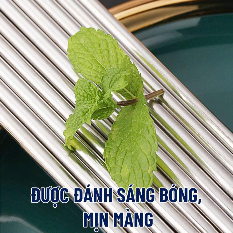 Set 2 vĩ đũa Inox 304 chống trượt, chống ẩm mốc, chống cong vênh dễ dàng vệ sinh, vỉ 5 đôi đũa xoắn chống bỏng