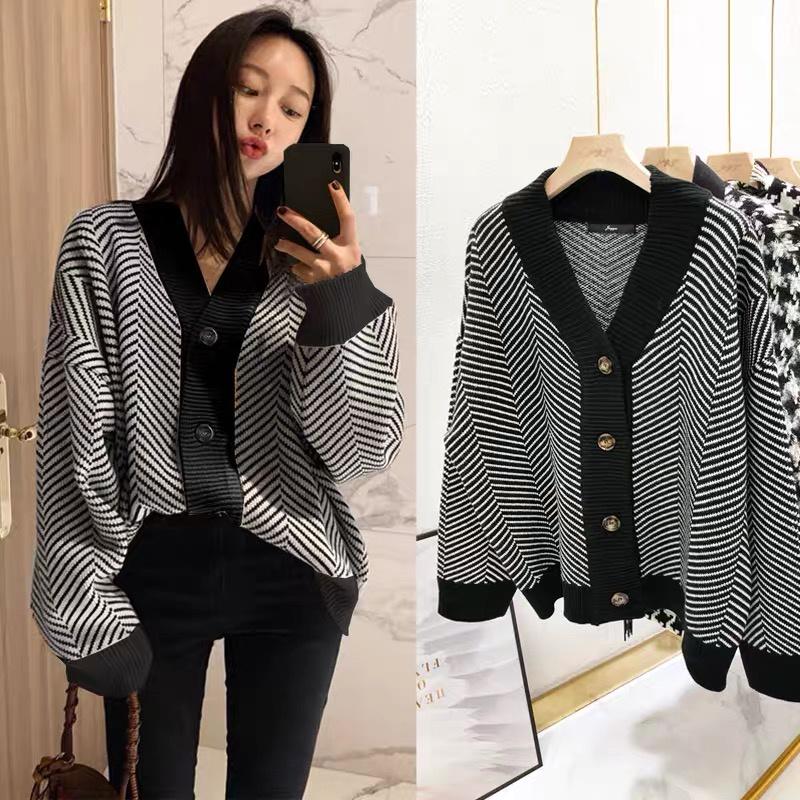 Áo khoác cardigan len nữ dáng dài rộng dày dặn dệt kim phong cách Hàn Quốc trẻ trung dễ phối đồ