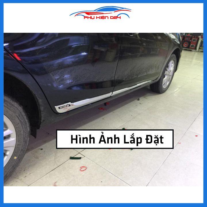 Bộ ốp nẹp sườn Vios 2014-2015-2016-2017-2018 mạ crom trang trí làm đẹp xe