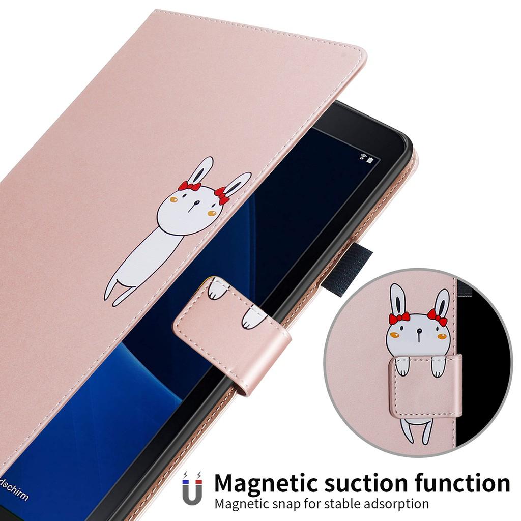 Flip Case For Samsung Galaxy Tab A 10.1 SM-T580 SM-T585 Casing Flexible Soft Silicone Premium PU Leather Wallet Shell Flip Cover with Card Holder Tablet Case