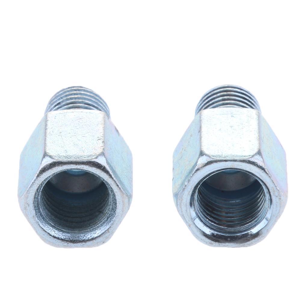 4X Scooter Mirror Adapters 2 Pcs 10mm Female to 10mm Male + 2Pcs 10mm Male to 10mm Female for Motorcycle - 10mm L-H Thread / 10mm R-R Thread