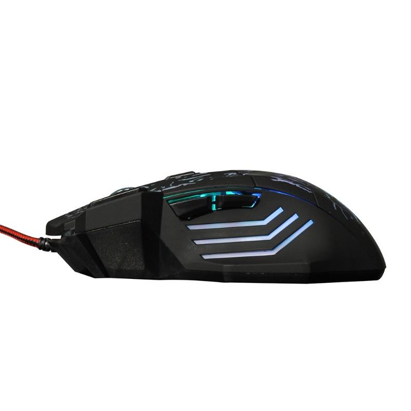 HSV J60 Colorful Backlit Wired Gaming Mouse Set Three-Color Keyboard USB Computer for Games Gamer Working Accessories